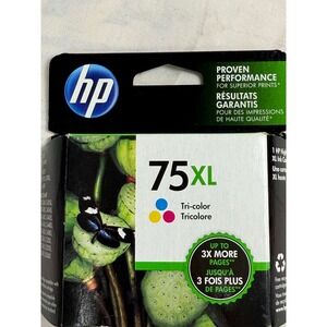 HP 75XL Tri-color Ink Cartridge High Yield CB338WN Original Open Box Exp 2017